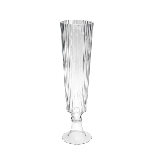 Clear tall ribbed fluted - clear,