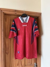 Vintage Adidas Norway Home Football Shirt 1996-98 Euro 96 Size Large
