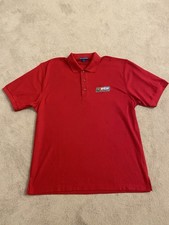 NASCAR Productions TM Polo Shirt Red Size Large Port Authority Racing Car Race