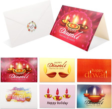 6 Pack Diwali Cards with