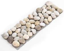 Woodside Pebble Strip Decorative Garden Lawn/Flower Bed Border Edging, Pack of 8
