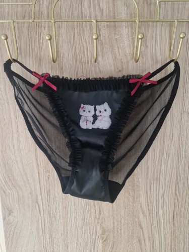 Knickers size sheer black - size,