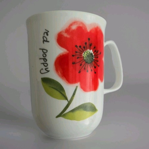Rose england mug red poppy - red,
