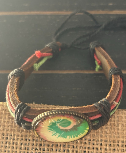 Adjustable leather cuff - leather,