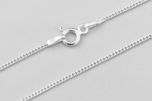 Sterling silver curb chain - silver,