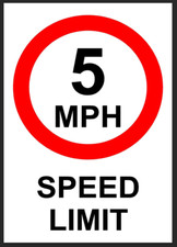 5 MPH Speed Limit Safety Metal