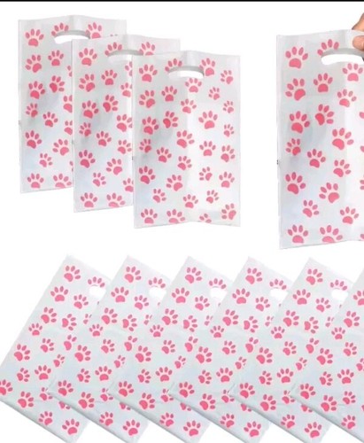 Pink dog paw loot - x, bags