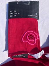 Designers at Debenhams Betty Jackson Black set of 4 Table Napkins Linen  New!