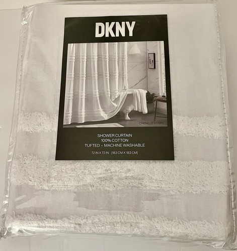 Dkny white chenille stripe - white,