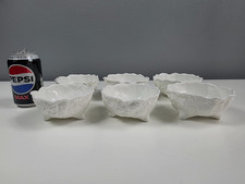 6 x Coalport COUNTRY WARE Cabbage Leaf White Bone China Bowls - 11.5 cm Diam