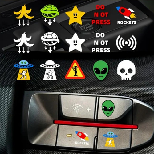 Car blank button - switch, decal