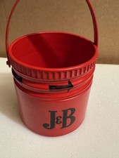 J&B Whiskey Giant Red Bottle Cap Ice Bucket with Handle VGC French Vintage