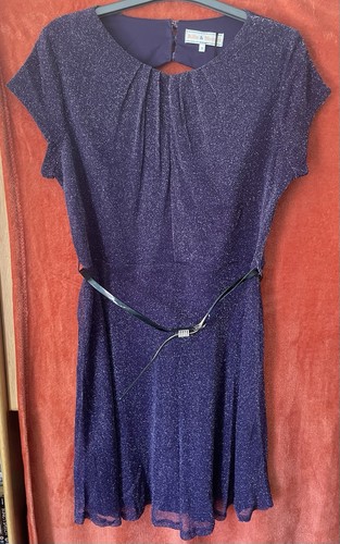 Sparkly purple short dress - short,
