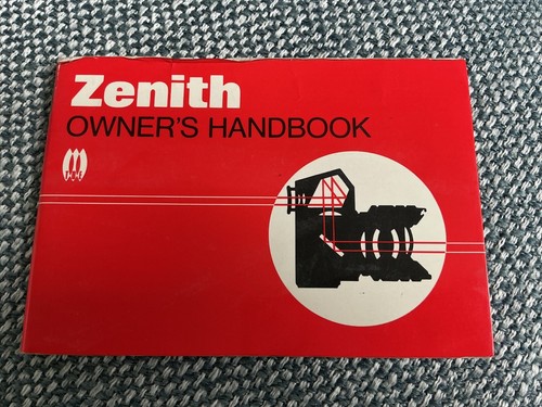 Zenith owners handbook - owners,