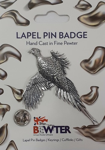 Pheasant game bird lapel - game, pin