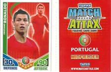 CRISTIANO RONALDO MATCH ATTAX ENGLAND 2010 BASE / BASIC CARD   TOPPS