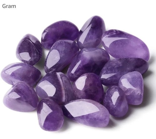 Amethyst tumble stone - 5x,