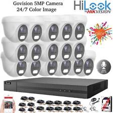 HIKVISION HILOOK COLOURVU 5MP CCTV SYSTEM HD AUDIO MIC DVR CAMERAS SECURITY KIT