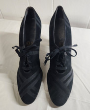 Vintage 1930s/40s  Black Suede
