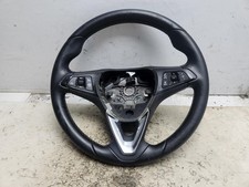 VAUXHALL CORSA STEERING WHEEL MULTIFUNCTIONAL IN BLACK 34210940 E 2015 - 2019