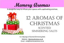 12 x Highly Scented Sizzlers/Simmering Granules/Crystals 12 Aromas of Christmas