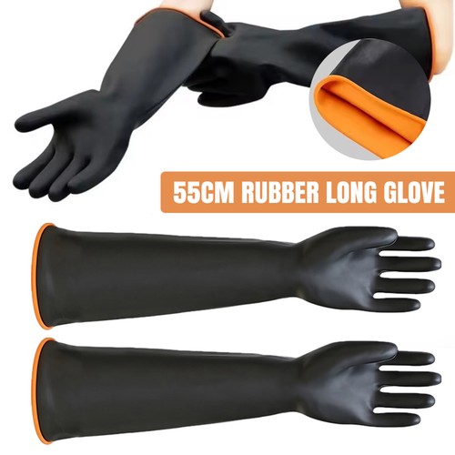 Long gloves 55cm rubber - gloves,