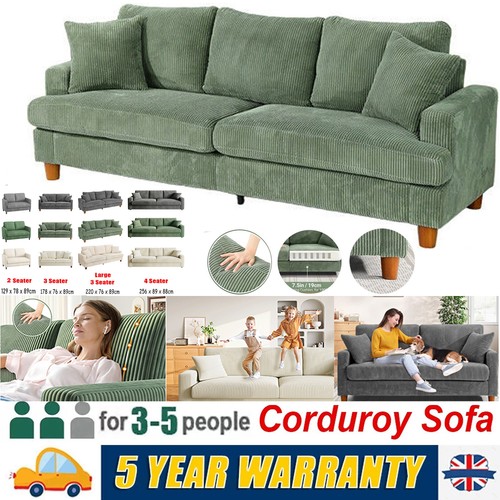 Seater corduroy sofa jumbo - 3/4,