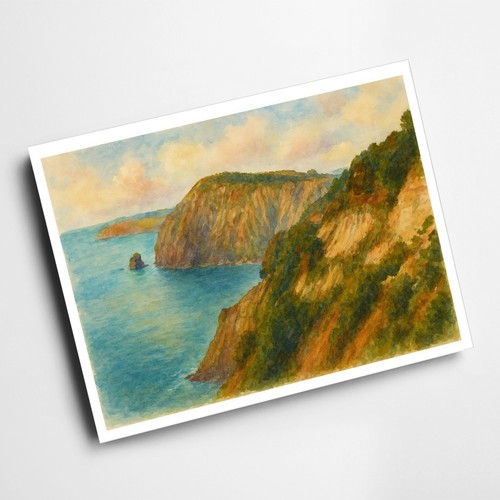 Print sidmouth ladram - a4, sidmouth.