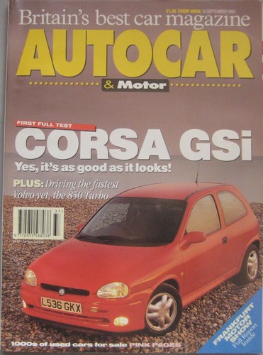 Autocar 1993 featuring - 15/9/1993,
