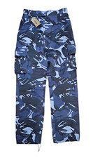 Genuine UAE Army Blue DPM Special Security Forces Combat Trousers 26W 26L #12