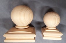Stair Newel Post Ball Cap to fit a post 70/75/80/90/95/110/115/120 - Pine