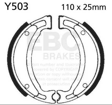 Ebc brake shoes y503 front - ebc,