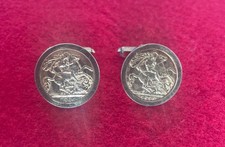 Gold half sovereign - , cufflinks