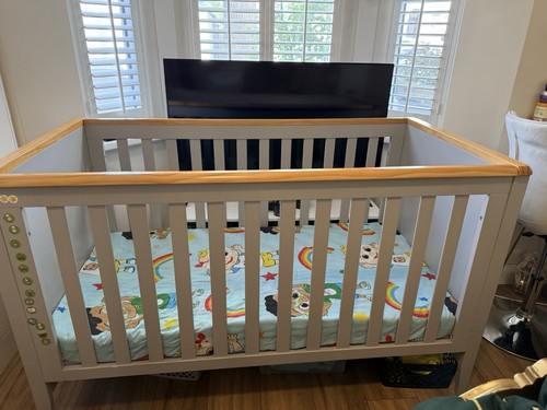 Baby wooden gray - wooden, cot