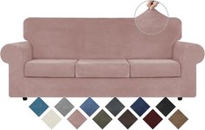 4 Piece Velvet Sofa Cover Set