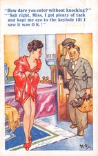 OLD HB ETC COMIC  POSTCARD  PLUMBER M.A  GOOD PLUS VERY GOOD