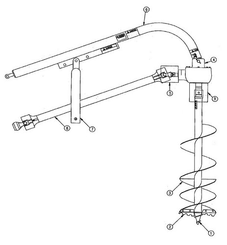 Gwaza post hole auger - auger, for