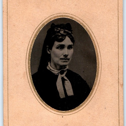 C1860s tintype photo cute lady - photo,