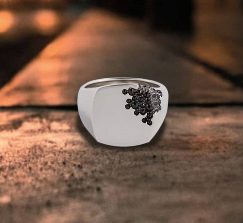 Black onyx ring 925 - onyx,