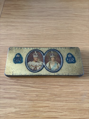 1937 coronation tin - tin, hartlepool