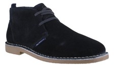 Ben Sherman Hemmings Mens Navy Suede Retro Smart Classic Lace Up Ankle Boots