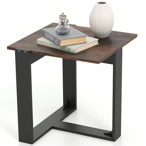 Rustic brown industrial side - brown,