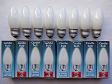 8x 60w E27 Edison Screw ES Old Fashioned Incandescent Candle Lamps Proper Bulbs