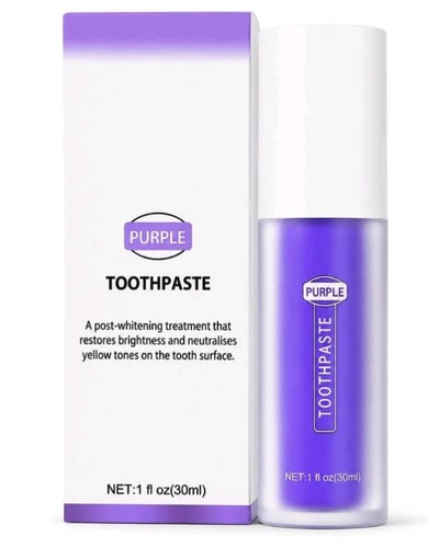 Purple toothpaste for teeth - purple,