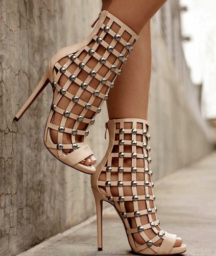Caged heels shoes boots - caged,