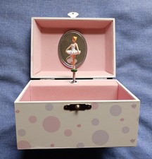 Musical Jewellery Box Ballerina -  White, Purple & Pink