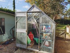 greenhouse 6x8ft Aluminium frame glass panels