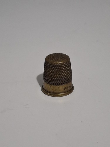 Vintage brass thimble size - brass,