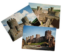 Conwy Castle Wales Postcard Lot of 3 - unused