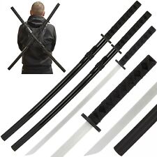 Dual Wooden Sword Set 100cm Black Scabbard Cosplay Dead Film Pool Replica Props